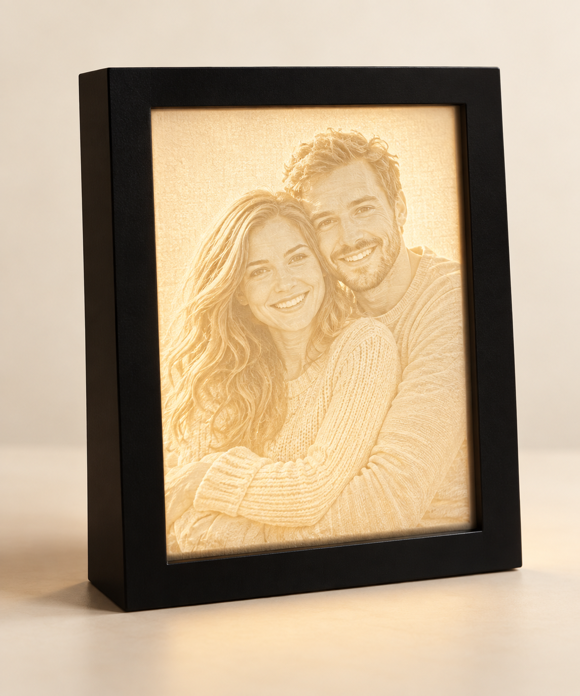 Lithophan-Bild mit eigenem Foto und Beleuchtung