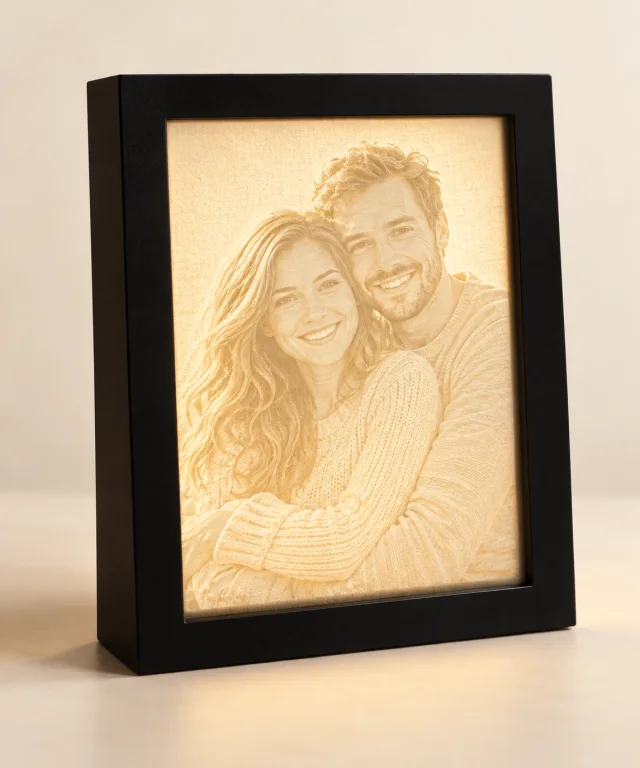 Lithophan-Bild mit eigenem Foto und Beleuchtung