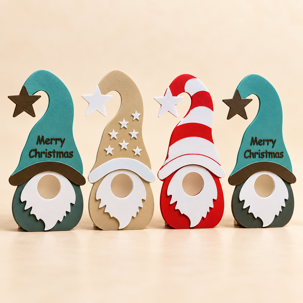 Weihnachtswichtel als Pralinenhalter – 4er-Set
