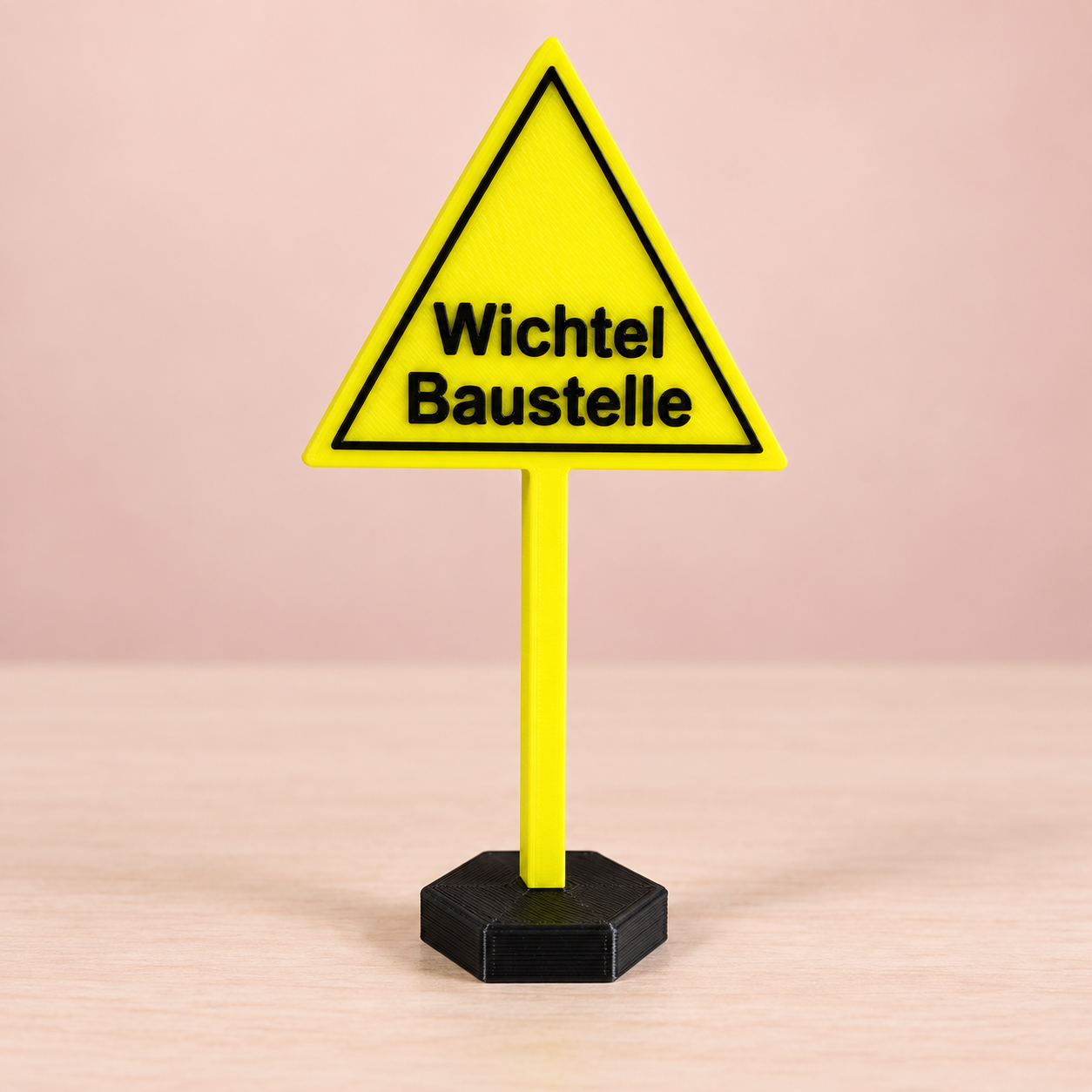 Wichtel-Baustellenschild mit Standfuß
