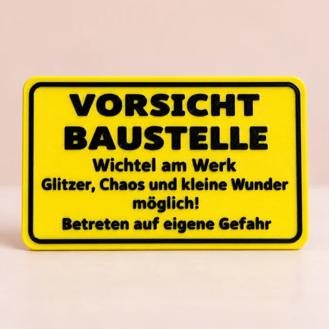 Vorsicht Baustelle – Wichtelschild