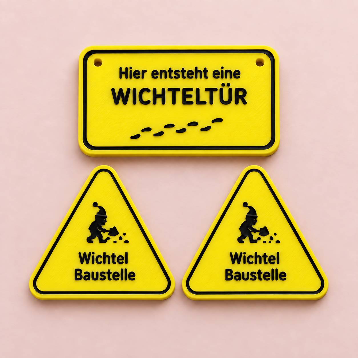 Wichtel-Schilder-Set – 3-teilig