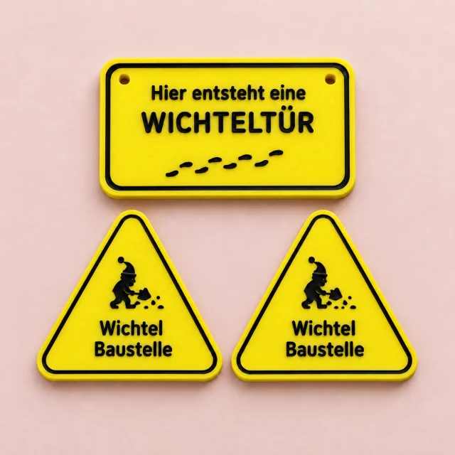 Wichtel-Schilder-Set – 3-teilig